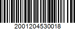 Штрих-код товара 2001204530018 Barcode 2001204530018