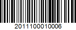 Штрих-код товара 2011100010006 Barcode 2011100010006