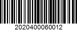 Штрих-код товара 2020400060012 Barcode 2020400060012