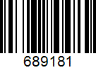 Штрих-код товара 689181 Barcode 689181