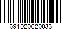 Barcode 691020020033