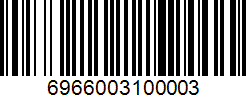 Штрих-код товара 6966003100003 Barcode 6966003100003
