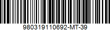 Barcode cho sản phẩm Giày chạy bộ XTEP  Nam 980319110692 Màu trắng