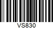 Barcode cho sản phẩm Vợt Cầu Lông vS VS830 Đỏ